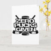 ユーモラス アイスホッケー Zero Pucks Given  カード (黄色い花)