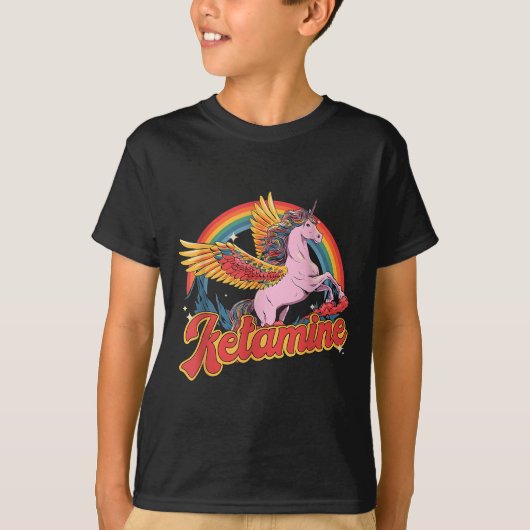 ユーモラス ケタミン 馬 緊急 面白い メンタルヘルス Tシャツ (正面)