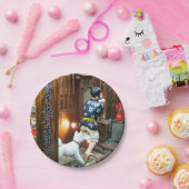 ユーモ日本のー – ズボンを下ろす犬 ペーパープレート (パーティー)