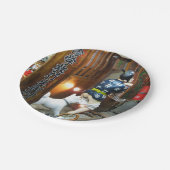 ユーモ日本のー – ズボンを下ろす犬 ペーパープレート (アングル)