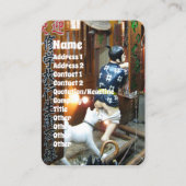 ユーモ日本のー – ズボンを下ろす犬 名刺 (正面)