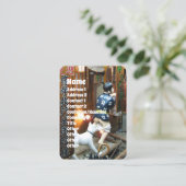 ユーモ日本のー – ズボンを下ろす犬 名刺 (スタンド正面)