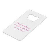 ユーモ走ア感を持って クレジットカード栓抜き (正面アングル)