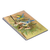 ユーラシアの青い尾と長い尾の付いた尾、鳥 ノートブック (右側)