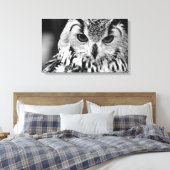 ユーラシアイーグルフクロウのクローズアップポートレート キャンバスプリント (インサイチュ (寝室))