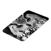 ユーラシアイーグルフクロウのクローズアップポートレート マグネット (左側)