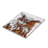 ユーラシアイーグルフクロウのデジタル陶磁器タイル タイル (側面)