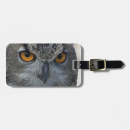 ユーラシアイーグルフクロウオレンジアイ ラゲッジタグ