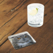 ユーラシアイーグルフクロウ写真 コースター