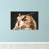 ユーラシアイーグルフクロウ キャンバスプリント (インサイチュ (ウッドフロア))
