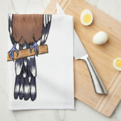 ユーラシアフーポーの鳥の漫画イラストレーション キッチンタオル (四つ折り)