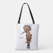 ユーラシアフーポーの鳥の漫画イラストレーション トートバッグ (裏面)