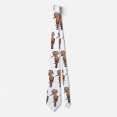 ユーラシアフーポーの鳥の漫画イラストレーション ネクタイ (正面)