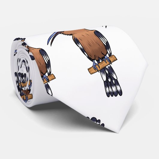 ユーラシアフーポーの鳥の漫画イラストレーション ネクタイ (ロール)