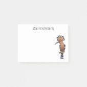 ユーラシアフーポーの鳥の漫画イラストレーション ポストイット (正面)