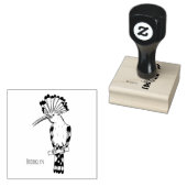 ユーラシアフーポーの鳥の漫画イラストレーション ラバースタンプ (押印)