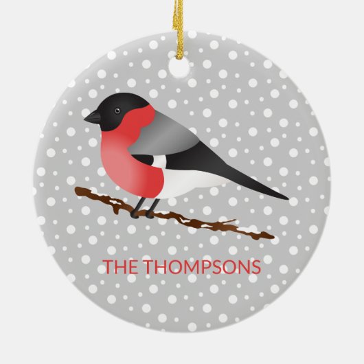 ユーラシアブルフィンチカスタム&クリスマスファミリー セラミックオーナメント (裏面)