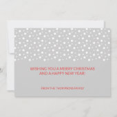 ユーラシアブルフィンチバードメリークリスマスカスタム シーズンカード (裏面)