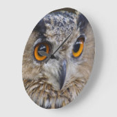 ユーラシアワシフクロウ ラージ壁時計 (傾斜)