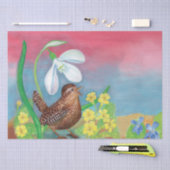 ユーラシアワレン&スノードロップ&プリムローズ 薄葉紙 (クラフト)