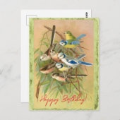 ユーラシア産の青い尾と長い尾の付いた尾 ポストカード (正面/裏面)