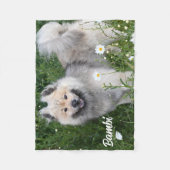 ユーラジエ愛らしいペット犬の写真スタリオンシェルパ フリースブランケット (正面)