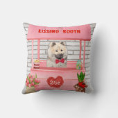 ユーラジエ犬バレンタインデーキスをするス クッション (裏面)