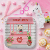 ユーラジエ犬バレンタインデーキスをするス ペーパープレート (パーティー)