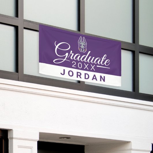 ユーラビーグレートデーン |大学院クラス 横断幕 (ビルの外側)