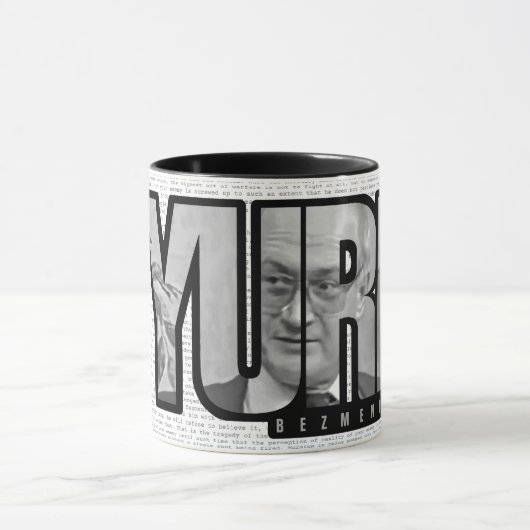 ユーリベツメノフ引用文文字コーヒーマグ マグカップ (中央)