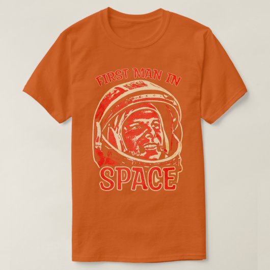 ユーリ・ガガガリン宇宙 Tシャツ (デザイン正面)