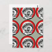 ユーリ・ガガーリン – ソヴィエト・ヒーロー&コスモナウ ポストカード (正面/裏面)