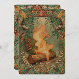 ユールログ ヴィンテージ ウィンター ソルスティス カード - ナウチズ