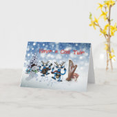 ユール（キリスト降誕祭）のクリカッコいいスマスカードを持つ カード (黄色い花)