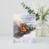 ユール（キリスト降誕祭）のクリスマスの挨拶状のコレクション サンキューカード (スタンド正面)