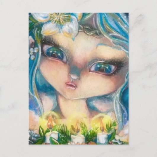 ユール(キリスト降誕祭)のクリスマスカード シーズンポストカード (正面)