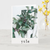 ユール（キリスト降誕祭）の休日の挨拶状 カード (黄色い花)