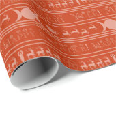 ユール（キリスト降誕祭）の包装紙の赤 ラッピングペーパー (ロールコーナー)