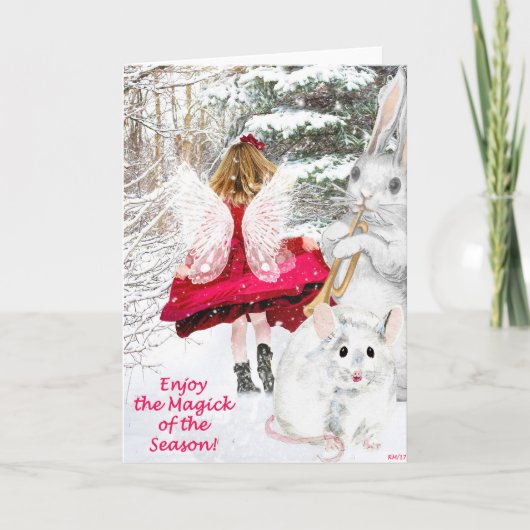 ユール（キリスト降誕祭）の妖精の挨拶状 シーズンカード (正面)