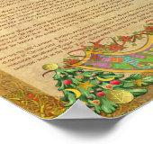 ユール（キリスト降誕祭）の異教の木 ポスター (角)