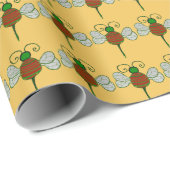 ユール（キリスト降誕祭）の蜂の包装紙 ラッピングペーパー (ロールコーナー)