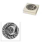 ユール（キリスト降誕祭）ウィンター至グリーンマン ラバースタンプ (押印)