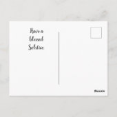 ユール(キリスト降誕祭)ウィンター至バーンフクロウとルーン ポストカード (裏面)