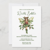 ユール(キリスト降誕祭)ウィンター至ホリーフェアリー異教のウィッカ 招待状 (正面)