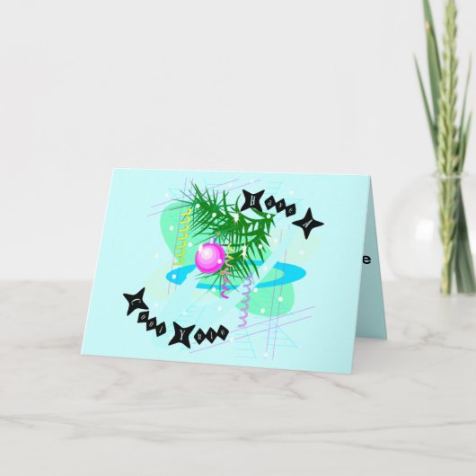 ユール(キリスト降誕祭)カッコいいグリーティングカード シーズンカード (正面)