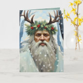 ユール（キリスト降誕祭）カード折りグリーティングカード カード (黄色い花)