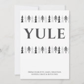 ユール(キリスト降誕祭)クリスマスツリーパーソナライズされた シーズンカード (正面)