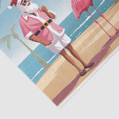 ユール(キリスト降誕祭)クールサンタ&フラミンゴビーチクリスマス 薄葉紙 (詳細)