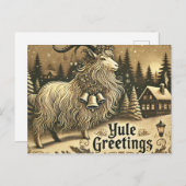 ユール（キリスト降誕祭）グリーティング – フェスティバルヤートホリデーアート シーズンポストカード (正面/裏面)