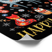 ユール（キリスト降誕祭）ハッメリーピー至コテージコアスカンジナビア ポスター (角)